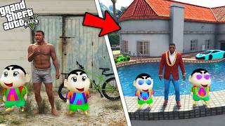 GTA 5  Franklin Shinchan amp Pinchan Change Their Poor Life To Richest Life in GTA 5  GTA 5 mods [upl. by Philender3]