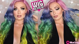 ✨Lace Front WIG REVIEW ✨Kryssma 🌈 Rainbow Wig 30quot 🌈  Coupon Code WOW Stunning Wig [upl. by Nelleus]