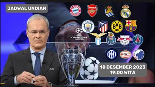 CATAT DRAWING LIGA CHAMPIONS BABAK 16 BESAR MUSIM 20232024 [upl. by Arten]