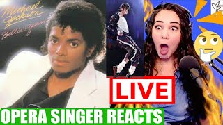 Michael Jackson  Billie Jean  Opera Singer REACTS LIVE [upl. by Eseerehs]