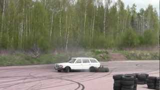 Mercedes Turbo Diesel W123 Wagon Burnout again [upl. by Monjo167]