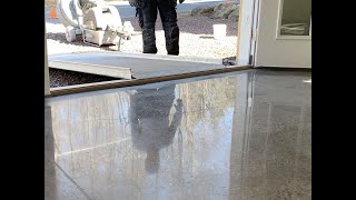 Concrete Polishing From Start To Finish  10 Step Grind [upl. by Nibbs]