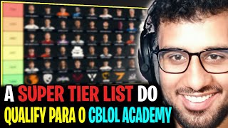 TIER LIST do QUALIFY do CBLOL ACADEMY  ABSOLUT OUROBOY e ASTA [upl. by Aicenod]