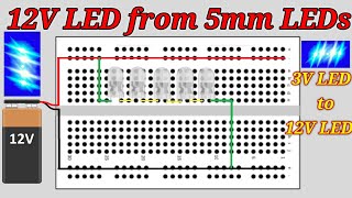 12V LED on Breadboard [upl. by Akiemahs]