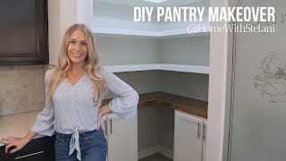 DIY Pantry Makeover  Home With Stefani [upl. by Peggie]