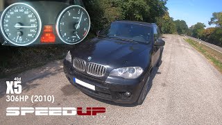 BMW X5 40D  2010  306HP  8AT  ACCELERATION amp TOP SPEED TEST  0100  0200  100200  DRAGY [upl. by Hareemas192]