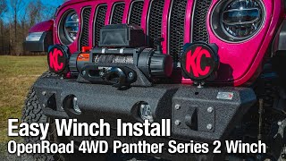 Easy Winch Install  OpenRoad 4WD Panther Series 2 Winch [upl. by Taber268]