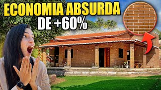 TOUR PELA CASA NOVA SIMPLES E ECONÔMICA EM TIJOLO ECOLÓGICO [upl. by Gilus]