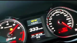 Audi RS6 V10 0333kmh Top Speed 750PS Acceleration [upl. by Isolde]