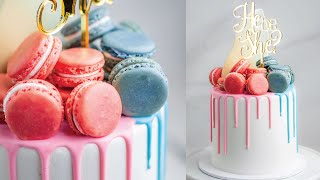 How to Make a Simple Gender Reveal Cake Rosies Dessert Spot [upl. by Oliy300]