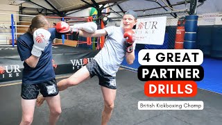 Find your Striking Power Top 4 Partner Drills to Improve 🚀 kickboxing mma martialarts [upl. by Hannahs]