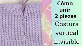 Punto a dos agujas costura vertical invisible 💖 tutorial para principiantes [upl. by Nnyltiak355]