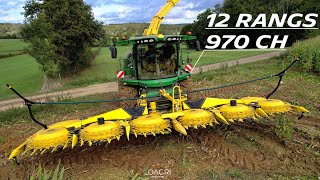 🌽 9900i  12 RANGS  970CH  la plus GROSSE ensileuse de JOHN DEERE  TerreComtoise  🦌😍 [upl. by Saleem688]