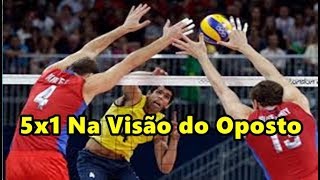 VOLEIBOL 5X1 NA VISÃO DO ATACANTE OPOSTO [upl. by Atirahc]