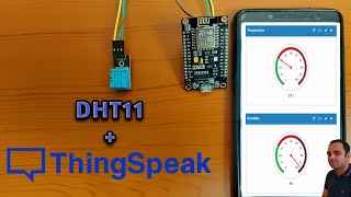 Temperature and Humidity Monitor Using ThingSpeak  DHT11 and ThingSpeak [upl. by Aicela978]