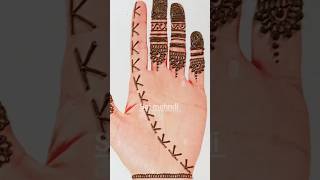 Simple beautiful mehndi design alphabet KKKK  K মেহেন্দি ডিজাইন mehndi মেহেন্দি arabicmehndi [upl. by Aisanat443]