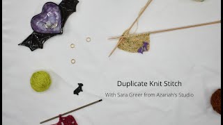 Duplicate Knit Stitch [upl. by Alekin]