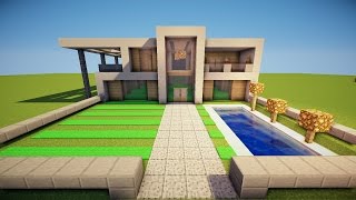 MINECRAFT GROßES MODERNES HAUS bauen TUTORIAL german [upl. by Sacksen]