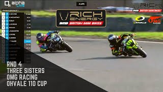 Rnd 4 Three Sisters  OMG Racing Ohvale 110 Cup  Rich Energy British Mini Bikes [upl. by Oinotnas]