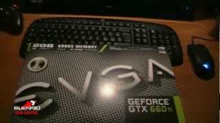 Unboxing EVGA nVidia GeForce GTX 660 Ti 2Gb GDDR5 [upl. by Broddy]