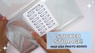 Muji Albums Sticker Storage thecoffeemonsterzco etc  planner supplies haul [upl. by Nevaj]