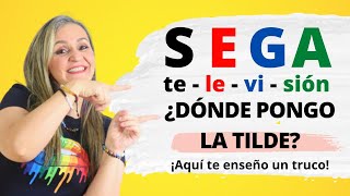 TRUCO PARA PONER TILDES con la técnica SEGA  LA TILDE  EL ACENTO [upl. by Nadaha]