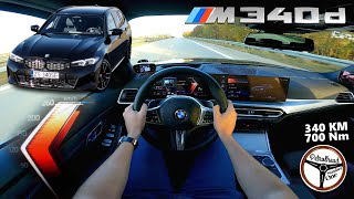 2023 BMW M340d Touring 340 KM  VMAX 0100 100200 kmh Prezentacja i PRÓBA AUTOSTRADOWA [upl. by Zelda]