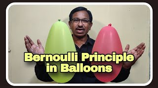 Bernoullis Principle in Balloons funscience experiment [upl. by Eelyac]