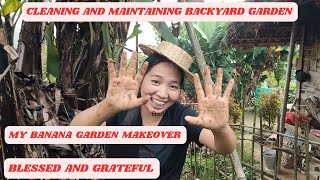 Blessed and Grateful Our Banana Garden Makeover  Tidying Up for a Bountiful Harvest [upl. by Eelyak]