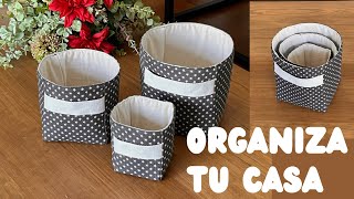 Organiza tu casa Cestos organizadores en tres tamaños Patrones gratuitos [upl. by Reivilo]