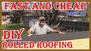 HOW TO INSTALL ROLLED ROOFING ON MY GARDEN SHED BUILD [upl. by Kath]