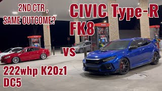 Another FK8 vs DC5 222whp K20z1 RSX [upl. by Werner260]