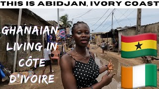 GHANAIAN Living In IVORY COAST  The Other Side of Abidjan  Where the Poor Live In Abidjan [upl. by Assirim]