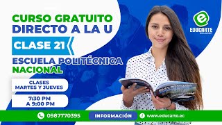 🔴Curso Gratuito📕Admisión 2024🏫Ingreso a la Universidad📚Clase 21 🧠Escuela Politécnica Nacional EPN [upl. by Llertac]