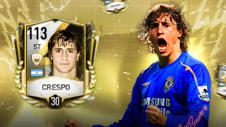 FREE ICON CRESPO MAX RATED H2H GAMEPLAY AND REVIEW FIFA MOBILE 23 [upl. by Eleahcim]