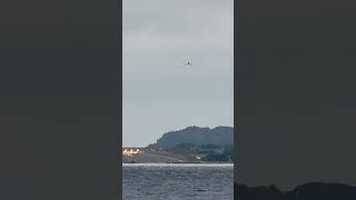 Plane touching down at Alesund airport [upl. by Loree]