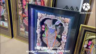 ShrinathJi paintings my new shop in Nathdwara handmade painting available  cont 7728805362 [upl. by Aiekram]