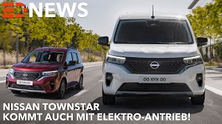 2022 Nissan Townstar Der NV200 Nachfolger kommt auch als Elektro Hochdachkombi  Electric Drive News [upl. by Marysa]