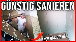 Badezimmer GÜNSTIG und SCHNELL sanieren mit Ansetzbinder [upl. by Coucher]