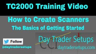 TC2000 How to Create Scanners The Basics of Getting Started Training Tutorial [upl. by Urbanus]