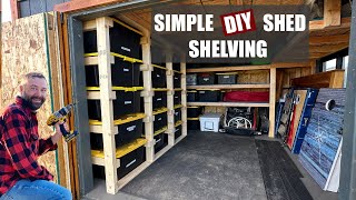 DIY Shed and Garage Shelves Super Simple and Cheap [upl. by Modern64]