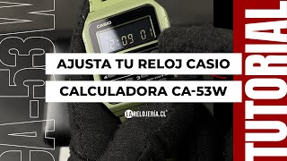 ajustar la hora del reloj casio calculadora ca 53w [upl. by Judi]