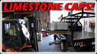 Picking Up Limestone Caps For A Retaining Wall [upl. by Stearns]