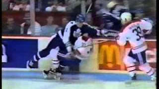 1989  Maple Leafs  Canadiens  Claude Lemieux Nailed then Goes Nuts [upl. by Nadruoj]