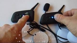 motor headset pairing 2 modules interphone v6 [upl. by Forest871]