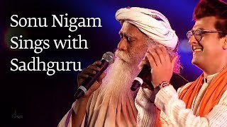 Sonu Nigam Sings with Sadhguru at Mahashivratri 2018 [upl. by Wyatt]