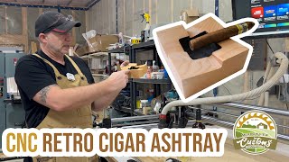 CNC Retro Cigar Ash Tray Molding Toolpath [upl. by Eissed]