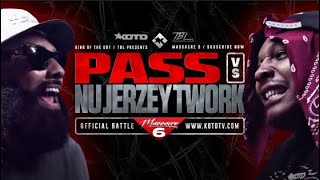 NU JERZEY TWORK vs PASS  KOTD x TBL  FULL RAP BATTLE [upl. by Vedis731]