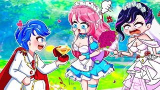 Anna x Alex dejó a la princesa para casarse con una doncella  Gacha Life  Rainbow Z en Español [upl. by Zusman]