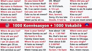 🇺🇸🇭🇹📚✍️Aprann Pale Anglais Ak 1000 Konvèsasyon  1000 Vokabilè  Leson Konplè pou debitan [upl. by Victorie]